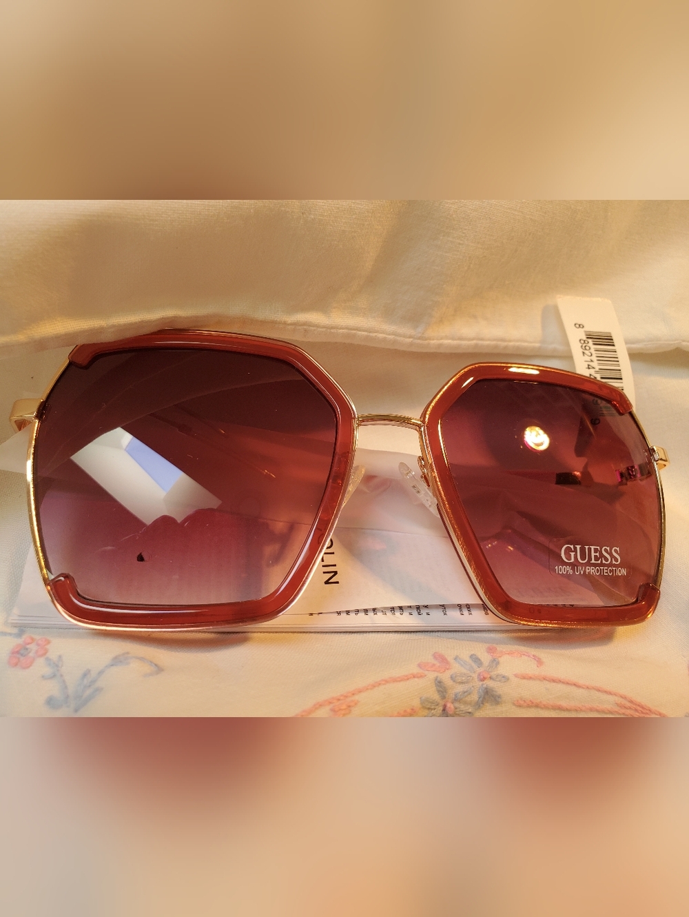 Guess New Large Lens Beaudeaux Gradient Butterfly Sunglasses New